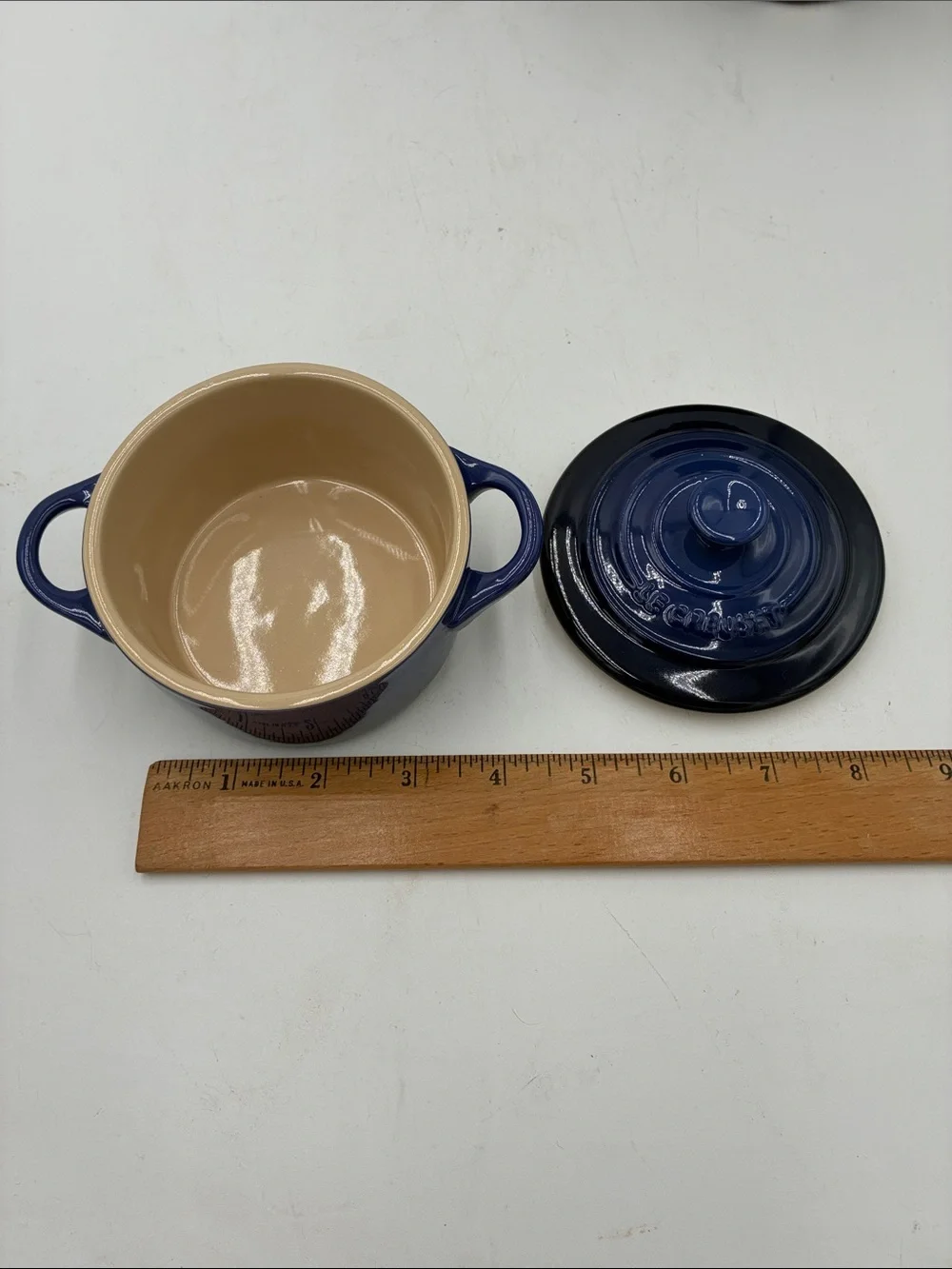 Le Creuset Blue Mini Round Dutch Oven with Lid